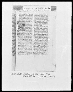 Biblia Latina — Initiale A, Folio 236recto