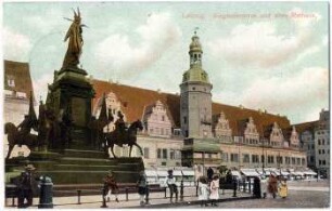 Leipzig : Siegesdenkmal und altes Rathaus