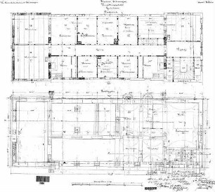 Ellwangen: Empfangsgebäude Grundrisse UG,DG