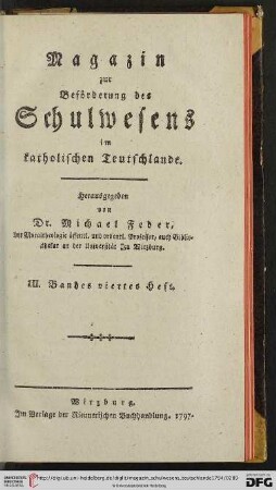 1797, III. Bandes viertes Heft