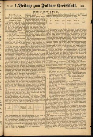 Zweite Ausgabe vom Samstag, den 08. September 1894.