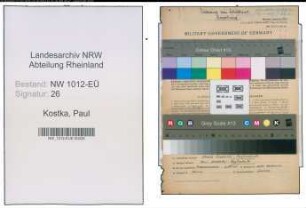 Entnazifizierung Paul Kostka , geb. 19.02.1901 (Lehrer)