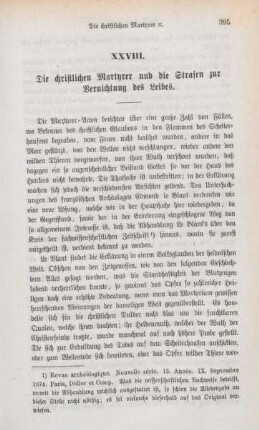 395-406 Die christlichen Martyrer und die Strafen zur Vernichtung des Leibes