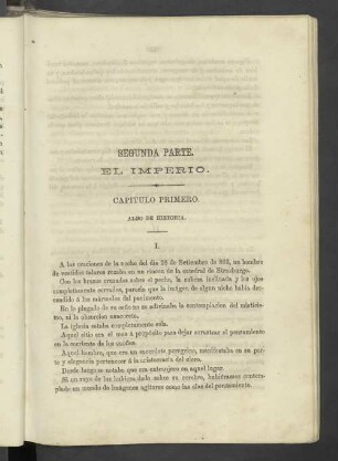 Segunda Parte. El Imperio