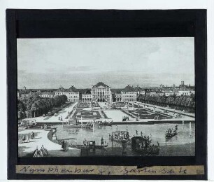 München, Schloss Nymphenburg,Bellotto, Ansicht von Schloß Nymphenburg von Western (München BVSSGS) : Ausschnitt