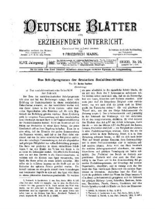 Das Schulprogramm der deutschen Sozialdemokratie : (Fortsetzung)