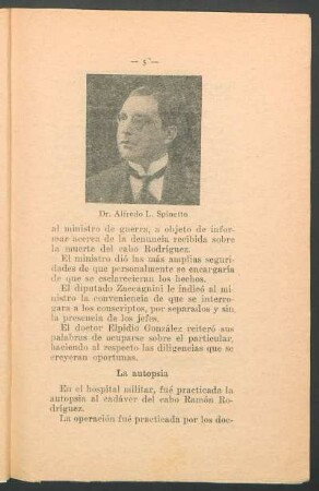 [Fotografía de] Dr. Alfredo L. Spinetto