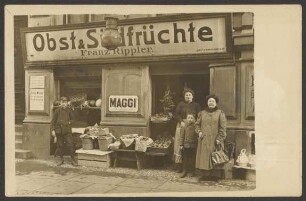 Ansichtskarte Geschäft für "Obst- und Südfrüchte", Luckauer Straße 6