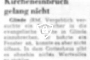Kircheneinbruch gelang nicht