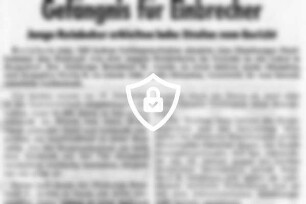 Gefängnis für Einbrecher