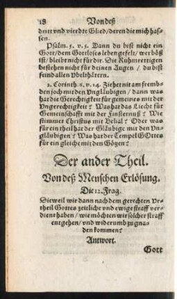 Von deß Menschen Erlösung.