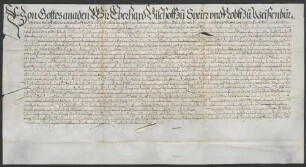 Schuldbrief des Bischofs Eberhard von Speyer gegenüber den Jesuiten zu Speyer über 4000 Gulden zu 5 Prozent.