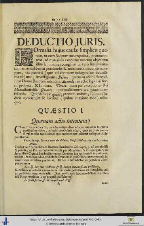 Deductio Juris