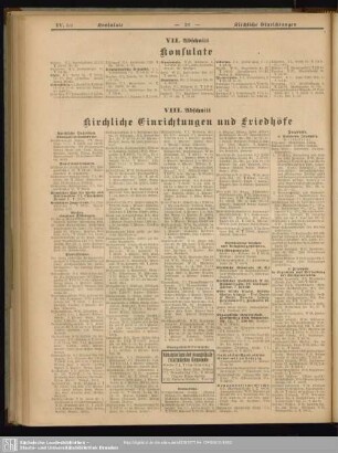 VIII. Abschnitt. Kirchliche Einrichtungen und Friedhöfe