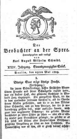 21. Stueck, 23. Mai 1825