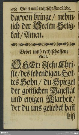 Gebet umb rechtschaffene Liebe