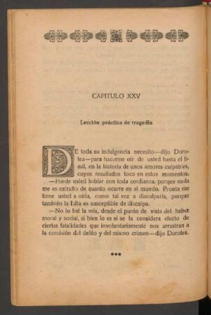 Capítulo XXV - Lección práctica de tragedia