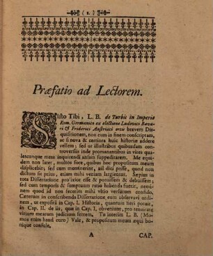 Dissertatio Academica De Turbis In Imperio Rom. Germanico Ex Electione Ludovici Bavari Et Friderici Austriaci Ortis : Quam Sub Praesidio Dn. Johannis Georgii Schertzii, U. J. D. ejusd. Prof. Publ. Ord. ... Solenni Eruditorum Disquisitioni sistet Auctor Joh. Christoph. Klein, Nerolingensis. Ad D. [...] A. O. R. MDCCXVII.