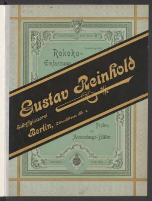 Rokoko-Einfassung, Proben und Anwendungs-Blätter
