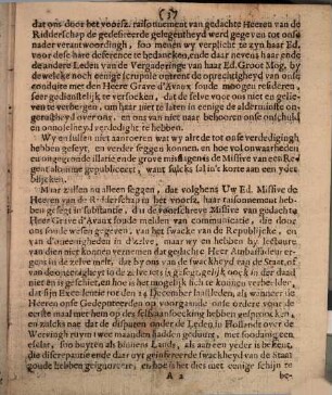 Copie Van Een Missive Geschreven door de Heeren Burgermeesteren van Amsterdam, Aen De Heeren Burgermeesteren en Vroetschappen van de Steden, cessie hebbende in de Vergaderinge van de Ed. Groot Mog. Heeren Staten van Hollant ende West-Vrieslandt : Den 18. Maert 1684, in Amsterdam