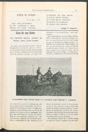 Ecos de una fiesta : "La Sociedad Sportiva Criolla" de Buenos Aires. - 22 de Octubre