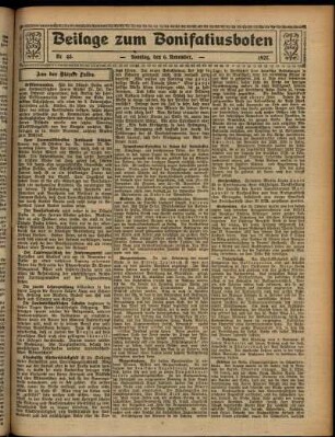Zweite Ausgabe vom Sonntag, den 06. November 1927.