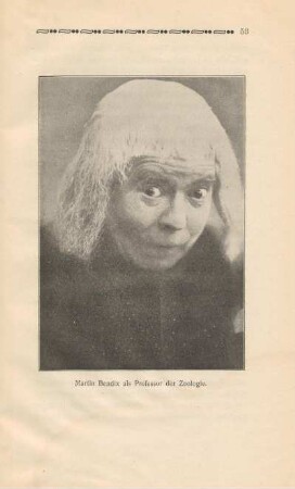 Martin Bendix als Professor der Zoologie