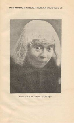 Martin Bendix als Professor der Zoologie