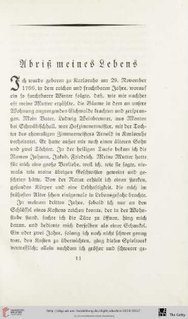Abriß meines Lebens