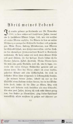 Abriß meines Lebens