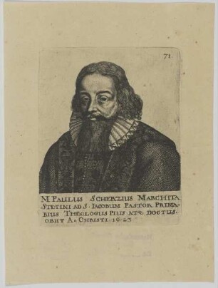 Bildnis des Paulus Scherzius