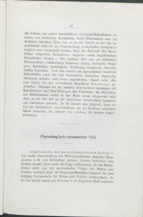 Physiologisch-chemischer Teil.