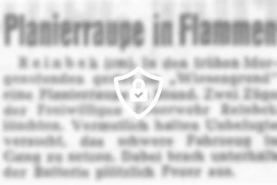 Planierraupe in Flammen