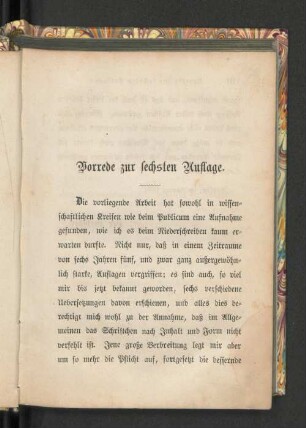 Vorrede zur sechsten Auflage.