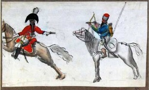 Sächsischer Prinz-Johann-Chevauleger und Kosak