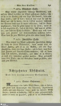 Achtzehnter Abschnitt. Von den verschiedenen Gefrornen