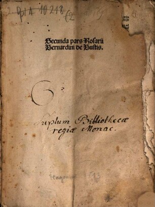 Rosariu[m] Sermonu[m] predicabiliu[m] : In quo quicq[ui]d p[rae]clarum [et] vtile in cu[n]ctis sermonarijs vsq[ue] in hodiernu[m] editis [con]tinet[ur]: h[ic] ingeniose enucleatu[m] atq[ue] solerti cura collectum inuenies, 2