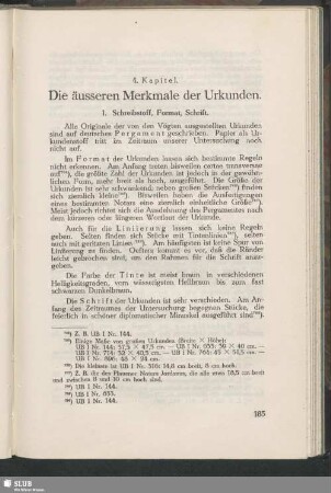 4. Kapitel. Die äusseren Merkmale der Urkunden