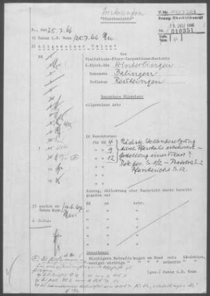 Winterlingen mit Benzingen und Harthausen/Scher: Visitationsbericht mit Pfarrbericht 1966