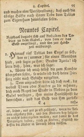 Neuntes Capitel.