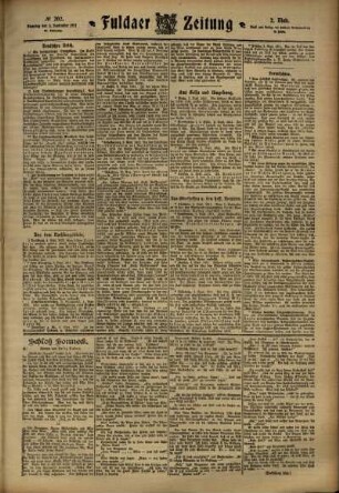 Zweite Ausgabe vom Dienstag, den 05. September 1911.