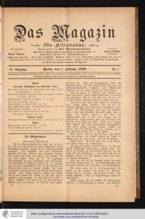 Nr. 5. - 01. Februar 1896