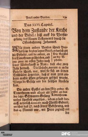 Das XXVI. Capitel.