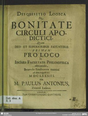 Disquisitio logica de bonitate circuli apodictici
