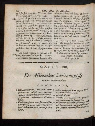 Caput XIII. De Actionibus fideicommissi nomine competentibus