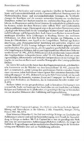 Im Hof, Ulrich ; Capitani, François de :: Die Helvetische Gesellschaft, Spätaufklärung und Vorrevolution in der Schweiz, 2 Bde. : Frauenfeld u.a., Huber, 1983