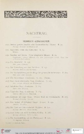 Nachtrag (Nr. 2150 - 2347)