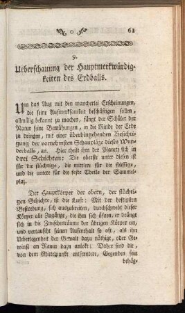 9. Ueberschauung der Hauptmerkwürdigkeiten des Erdballs