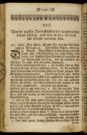 VIII. In der grossen Vortrefflichkeit des jungfräulichen Lebens selbsten [...]