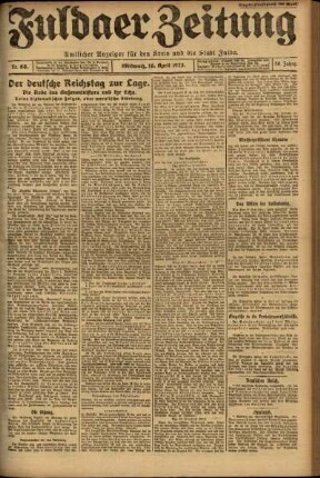 Ausgabe vom Mittwoch, den 18. April 1923.